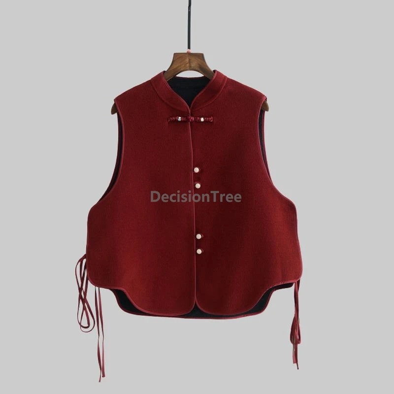 

2026 retro youth temperament chinese women's spring festival vest fashionable chic both side wearing vest elegant daily singlet