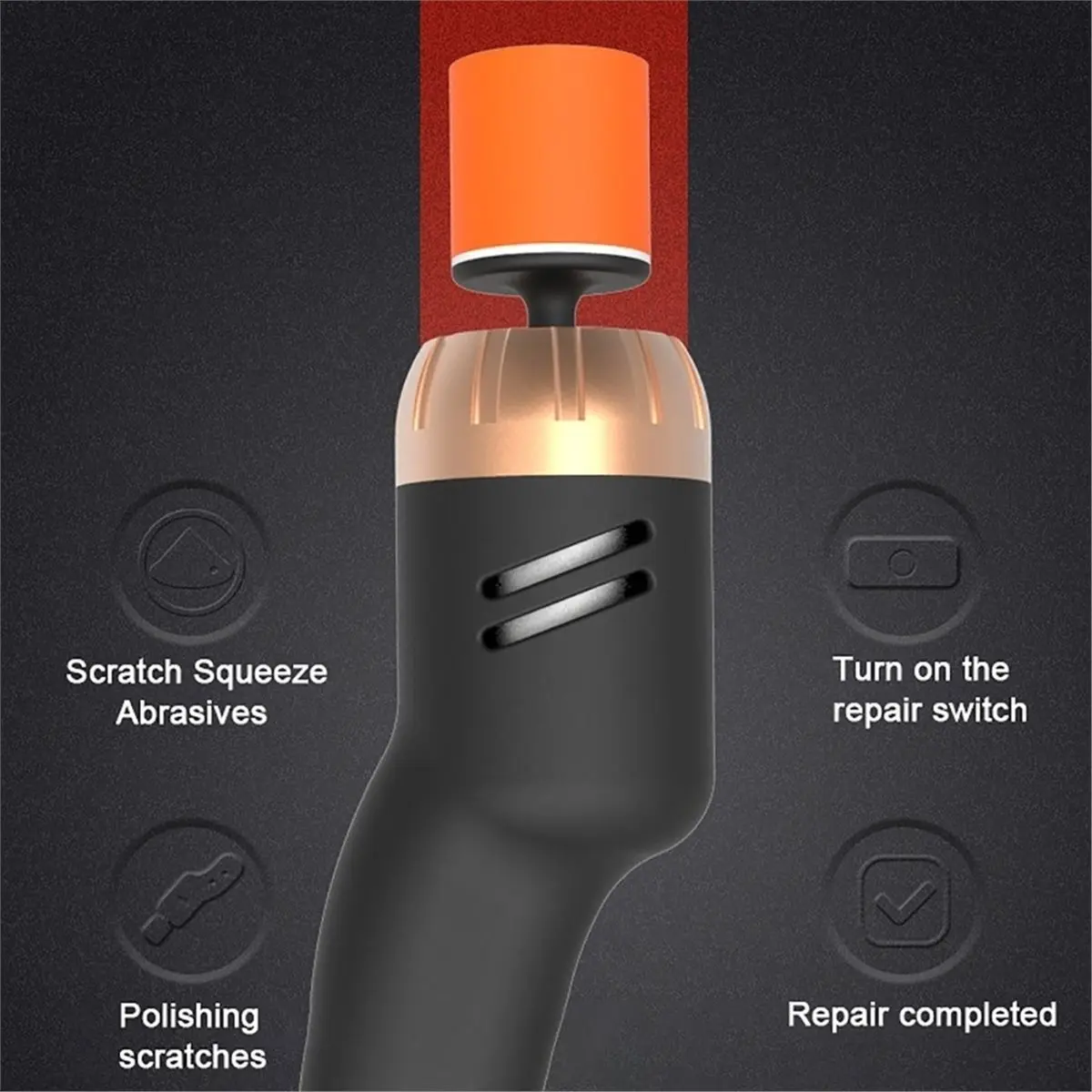 A77K Mini Dual Action Automotive Polisher Kit, Car Paint Protection & Scratch Repair Buffer Detailing Tools Kit 12V Portable