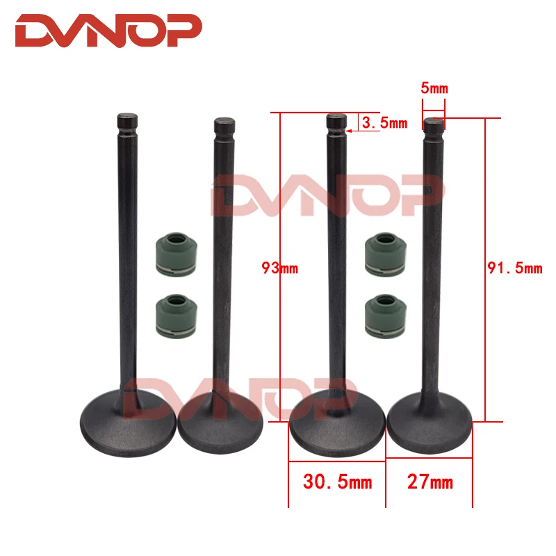 2 Pairs Motorcycle Engine Parts Valve Stem Kit For SUZUKI 400cc AN400  AN 400 Burgman DR350 LT-A400F LT-A400FL LT-A450X KingQuad