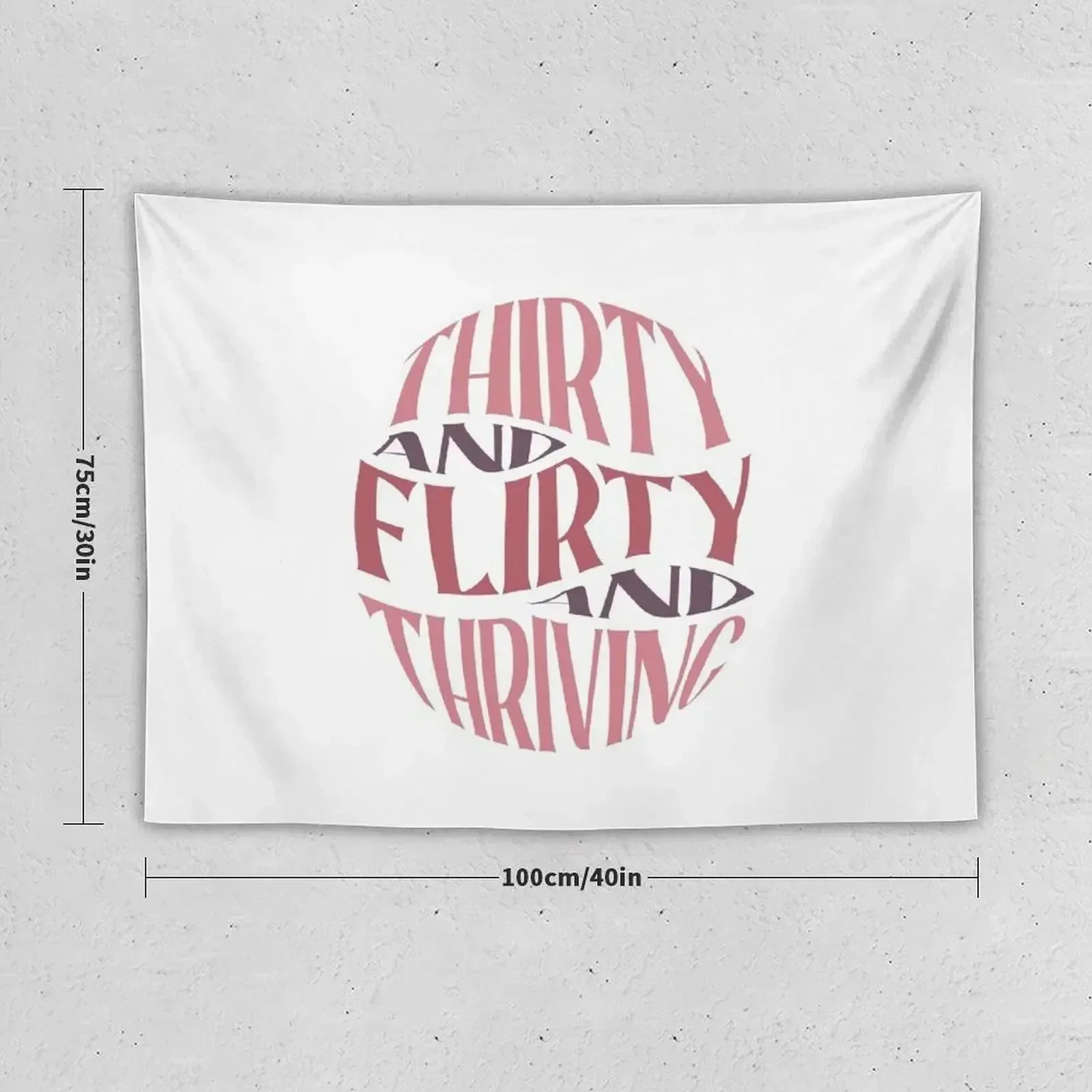 Thirty, Flirting, Thriving Lettering Circle Tapestry Home Decorators Things To Decorate The Room House Decoration Tapestry