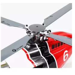 Fly Wing Bell 206 UH-1 4-Blade Metal Rotor Clamp With Four Main Blades RC Helicopter 6mm Main Shaft Universal Ya Tuo 6 Universal