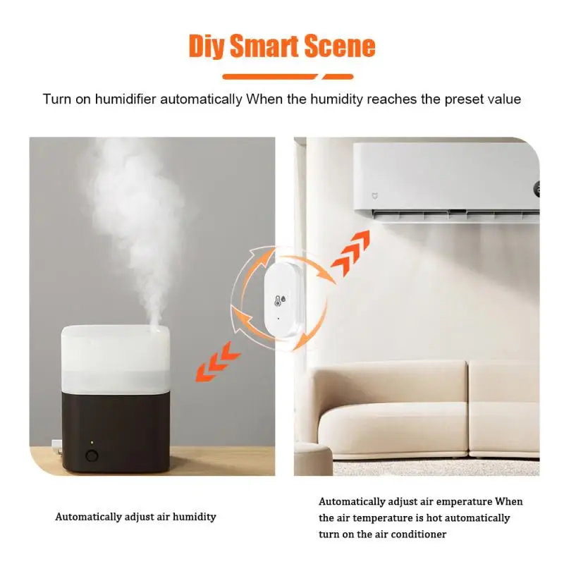 Imagem -05 - Tenky Tuya Zigbee Sensor de Temperatura e Umidade Termômetro Conectado Home Inteligente Google Home Assistant Voice Control Smart Life