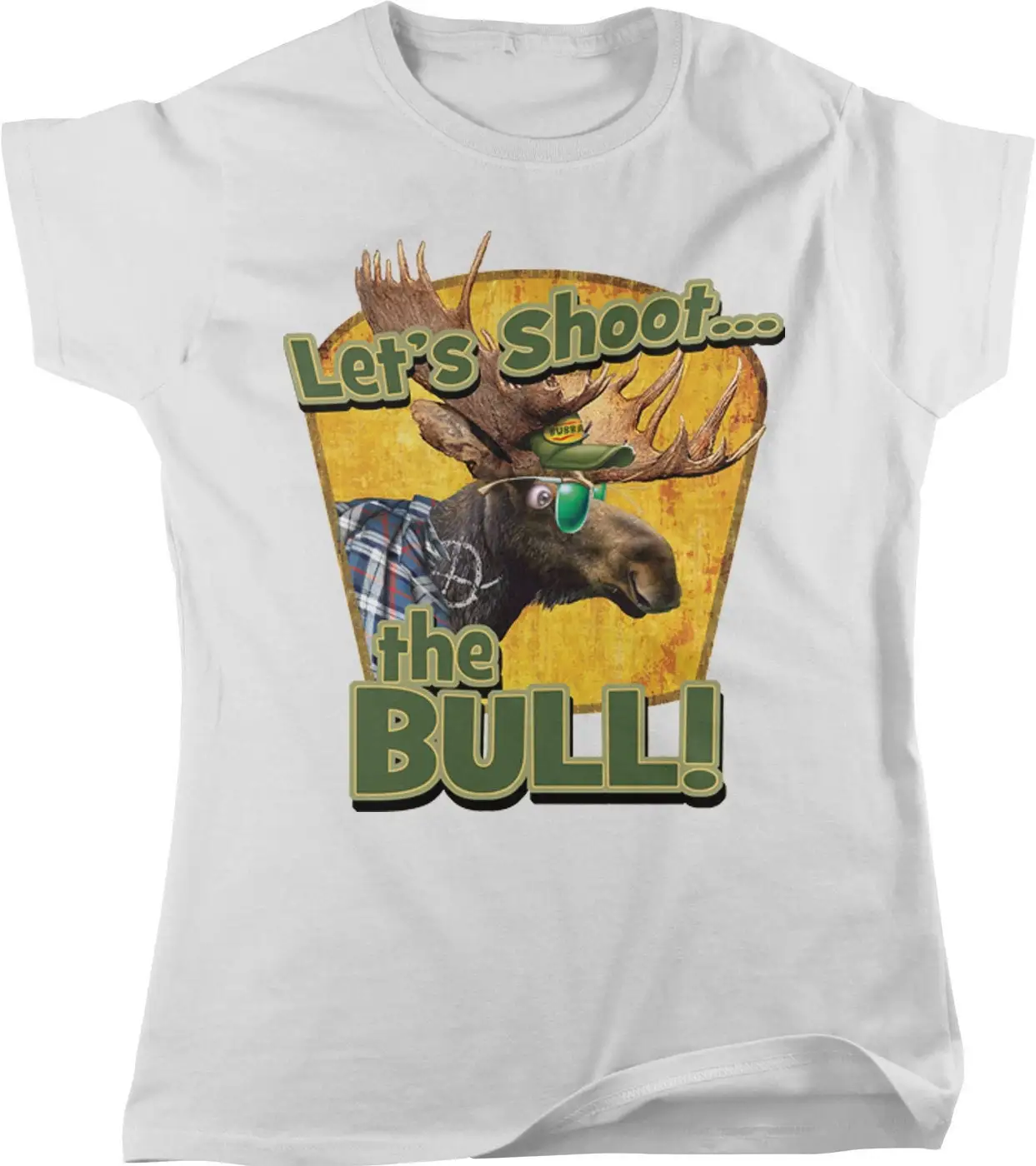 Let's Shoot the Bull Undercover Moose Women's T shirt HOOD_00432