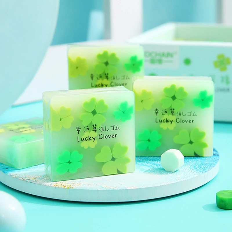 448F Cherry Blossoms Erasers Square Erasers Practical Pencil Erasers for Student