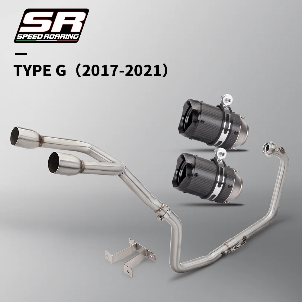 Motorcycle Full System Exhaust Escape For GSX150R GSXR150 GSX-S150 GSX S150Modify Stainless Steel 50.8MM Front Link Pipe