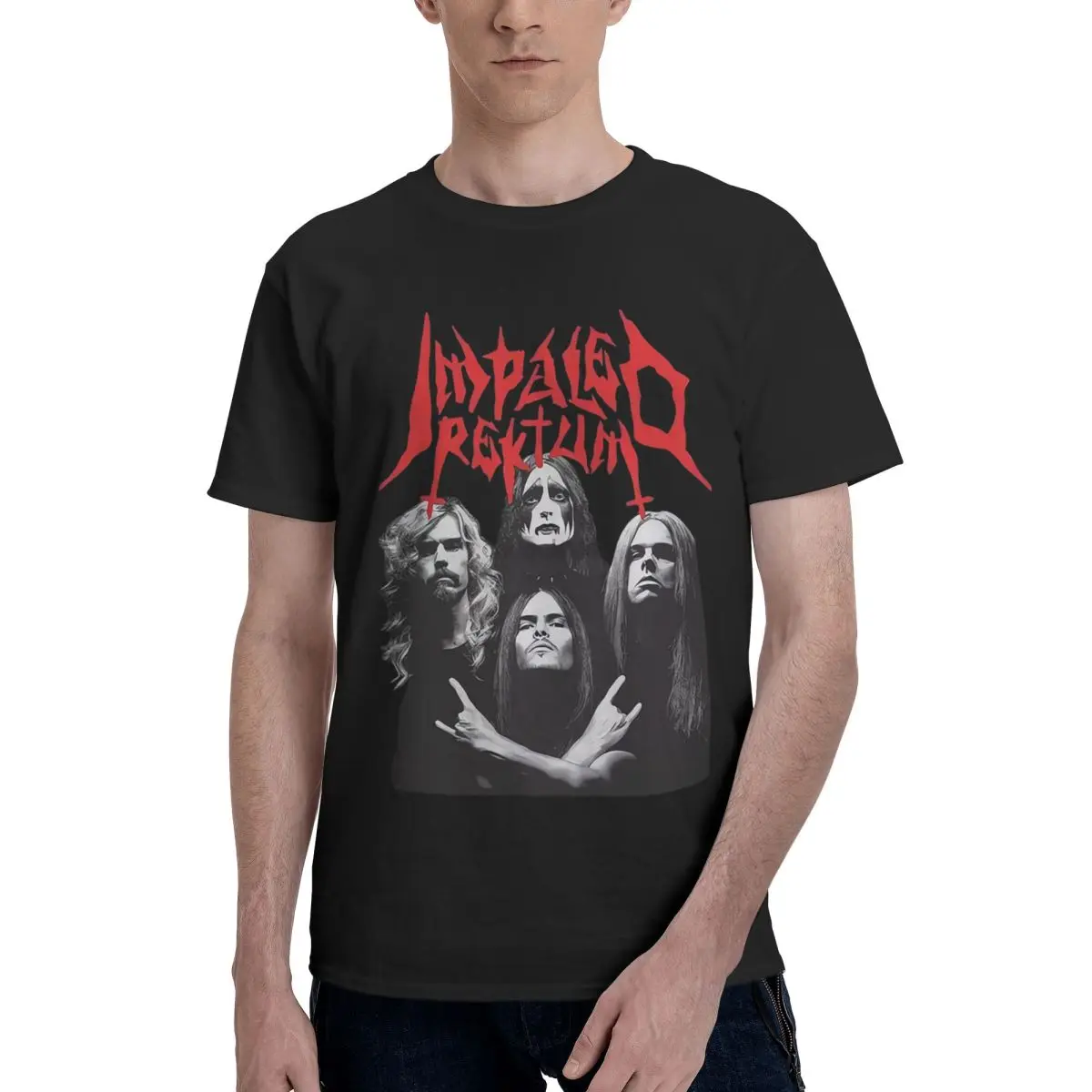 

KAOS HEAVY TRIP (IMPALED REKTUM) ФИЛЬМ 100% хлопок Повседневная дышащая удобная манга Мужская дизайнерская одежда Мужская одежда