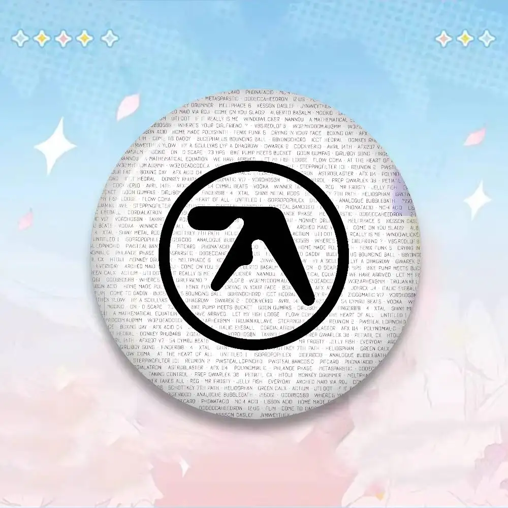 DJ A-Aphex T-Twins Cartoon Brooches Anime Badge Round Handmade Brooch Lapel Pins Jewelry for Backpack Clothes Gifts - view 2