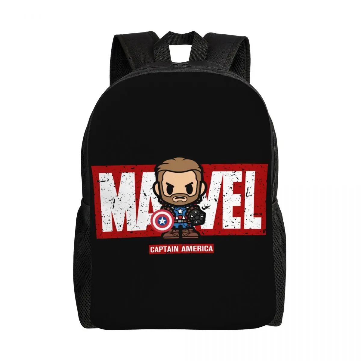 

Custom Captain America Marvel Comics Backpack for Girls Boys Disney Cartoon School College Travel Bags Women Men Bookbag