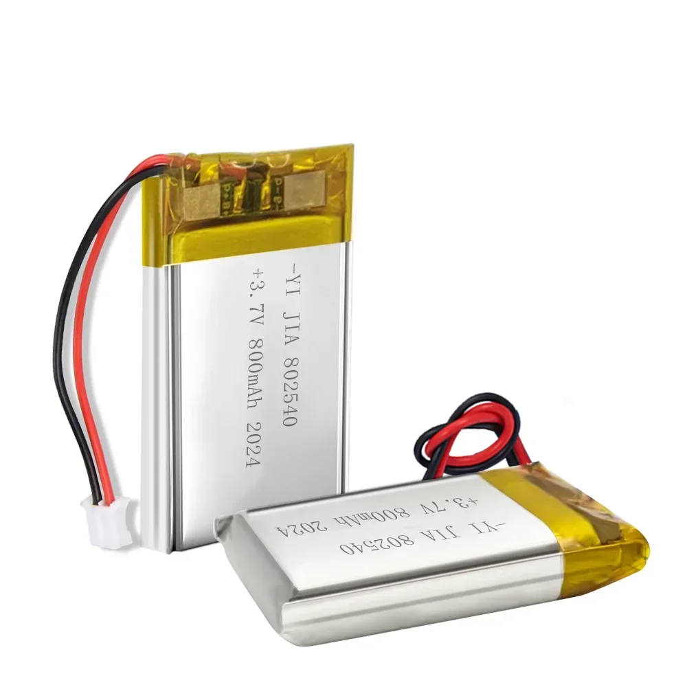 802540 Rechargeable Lithium Polymer Battery Cells 3.7v 800mah Polymer Lithium Ion Battery