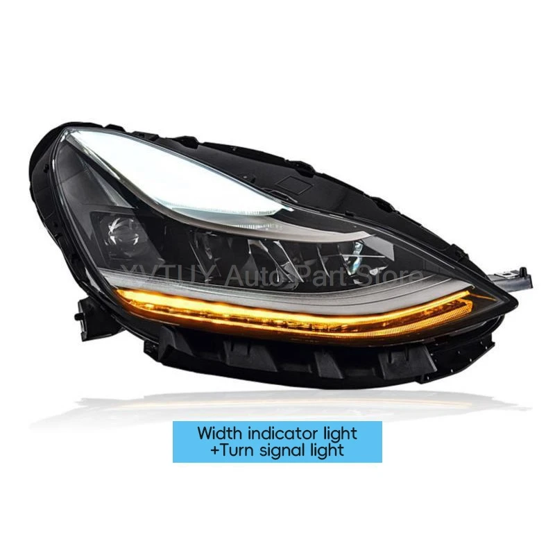 Gruppo faro del veicolo per Tesla Model3/Y Luci per auto LED Berlina Aggiornamento Lampade di design in stile blu Accessori auto sequenziali