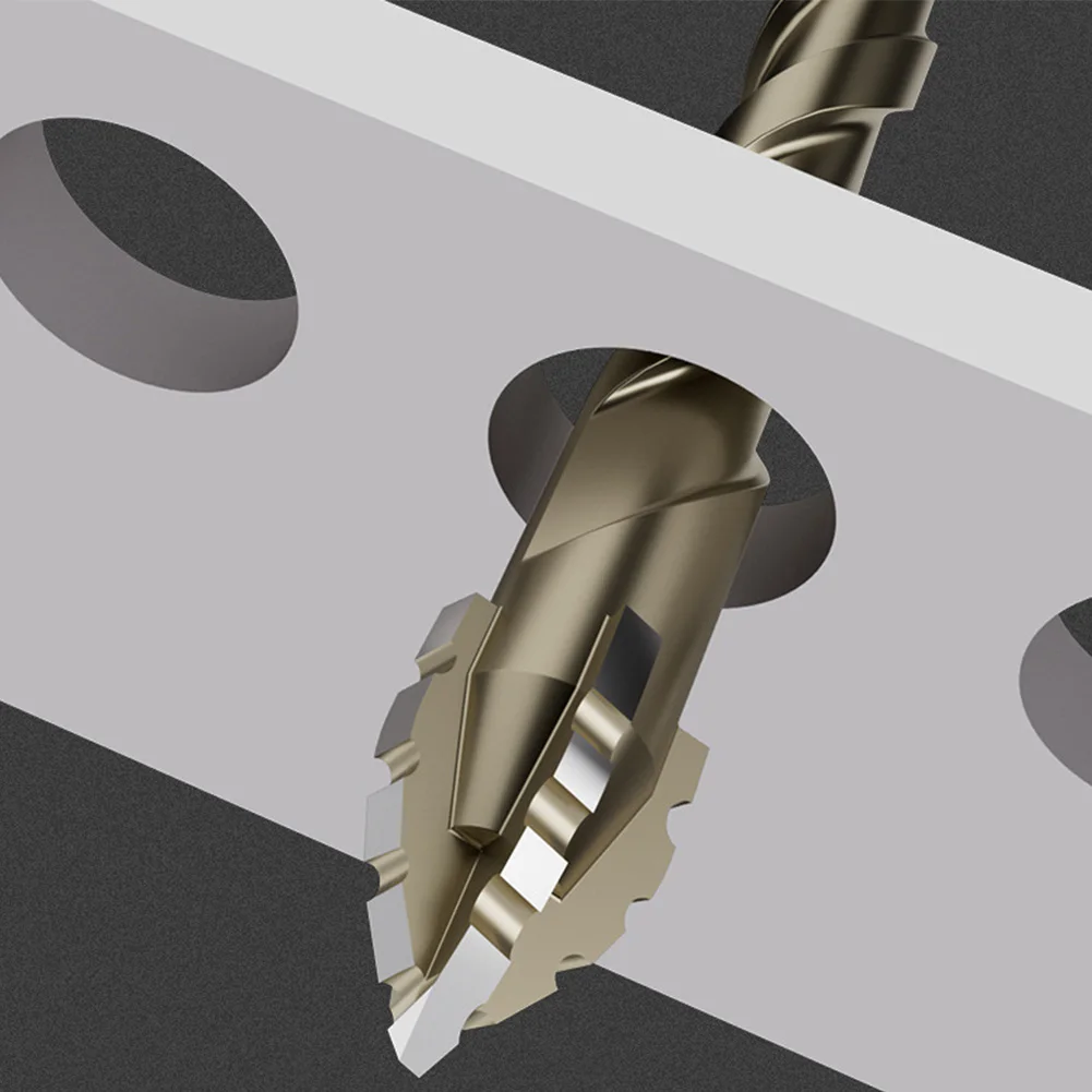 DIY Projects Approx.10mm Eccentric Drill Bit Spiral Drill Bit Efficient Hole Making Hex Shank Design High-Speed Rotation