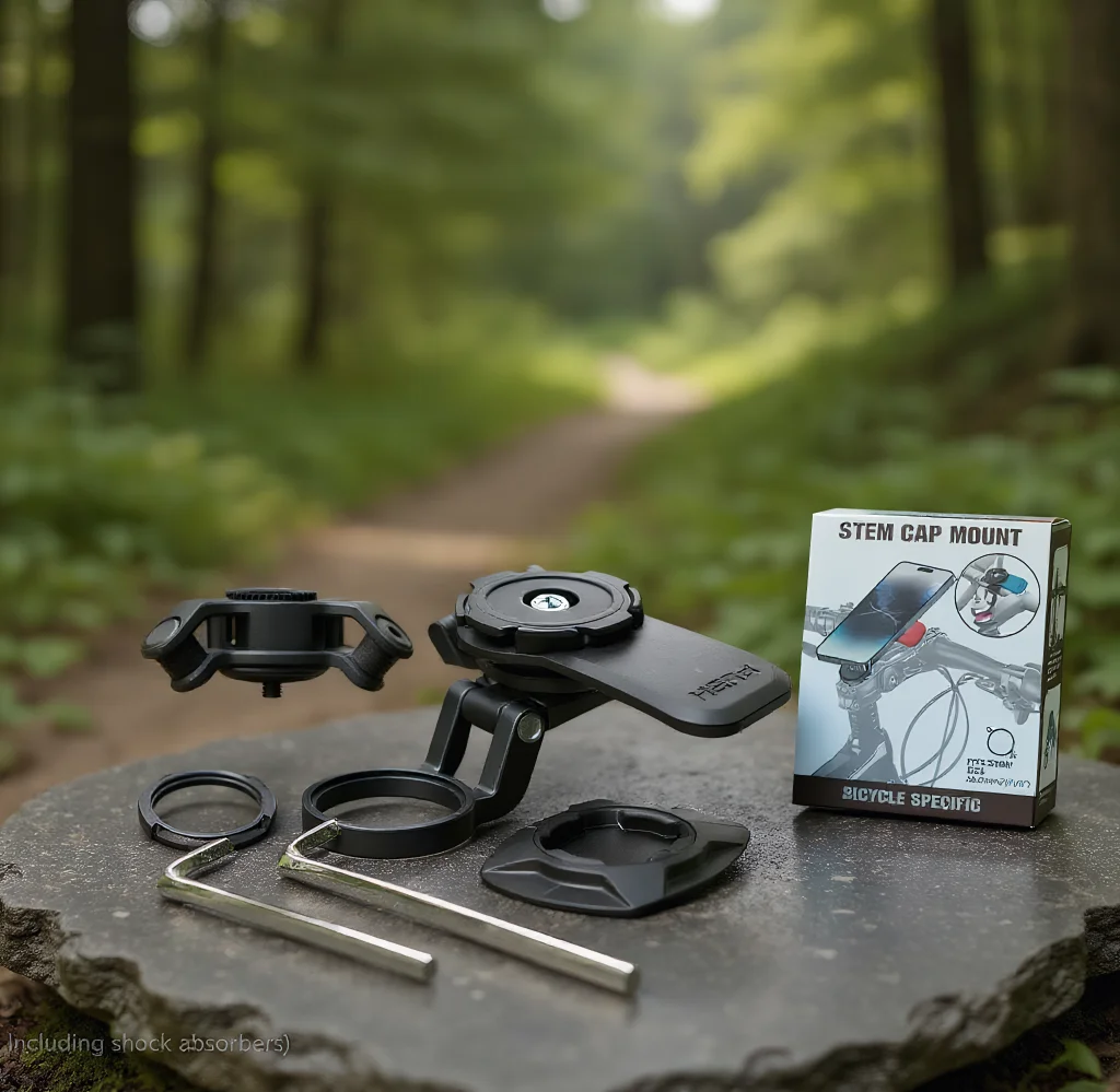 

Universal Motorcycle Bike Phone Mount, Vibration Dampener Shockproof Handlebar Holder for iPhone Android 4-7.2 Inch