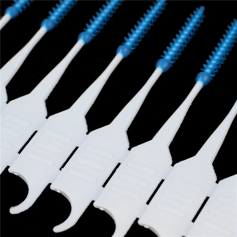 

AA20-600Pcs/Box Soft Floss Interdental Brush Disposable Teeth Stick Toothpicks Floss Tooth Pick Oral Care Brush Clean