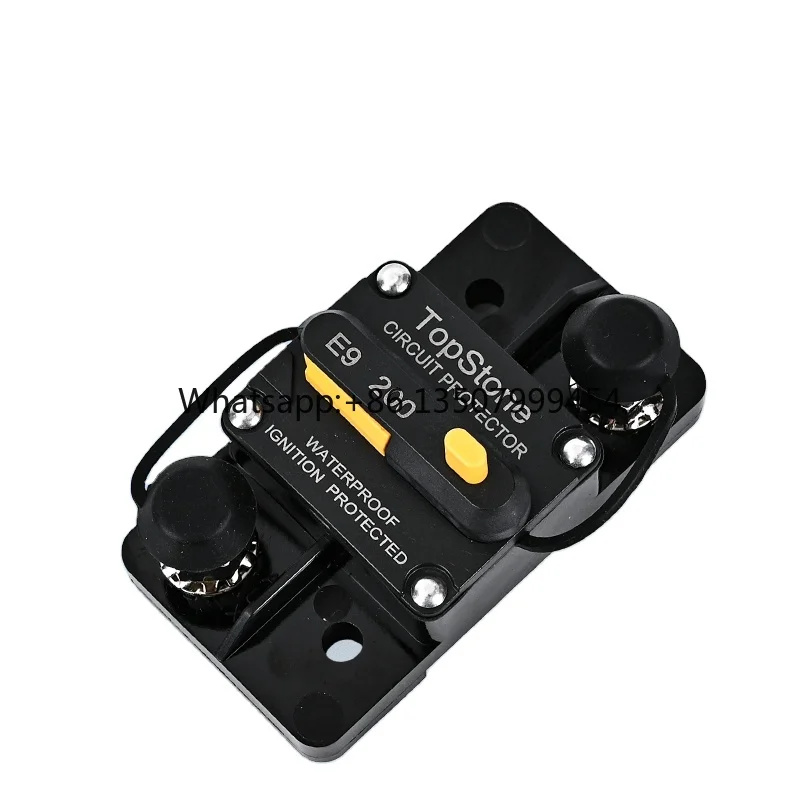 

Topstone E92B 50A-300A 12V-48V DC Circuit Breaker Manual Reset Inline Fuse BCD Curve C Medium Breaking Capacity Marine Solar RV