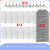 Fit For (Midea VCR S20 Plus / Eureka E20 Plus) Vacuum Parts Side Brush HEPA Filter Mop Cloth Accessories