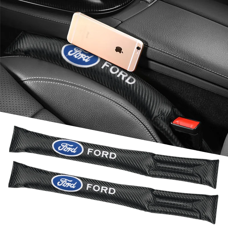

Carbon fiber car seat gap plug leak-proof strip Interior Accessory For Ford Escape Kuga Mondeo Ecosport Fiesta Fusion Auto Goods