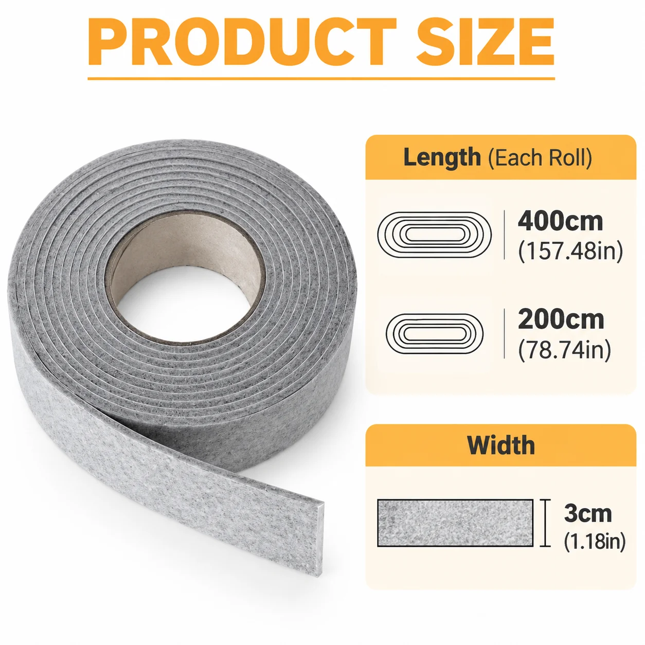 1PC 2M/4M Water Absorbing Felt Strip Self Adhesive Condensation Moisture Absorber for Window Sill Door Anti Dew Reusable