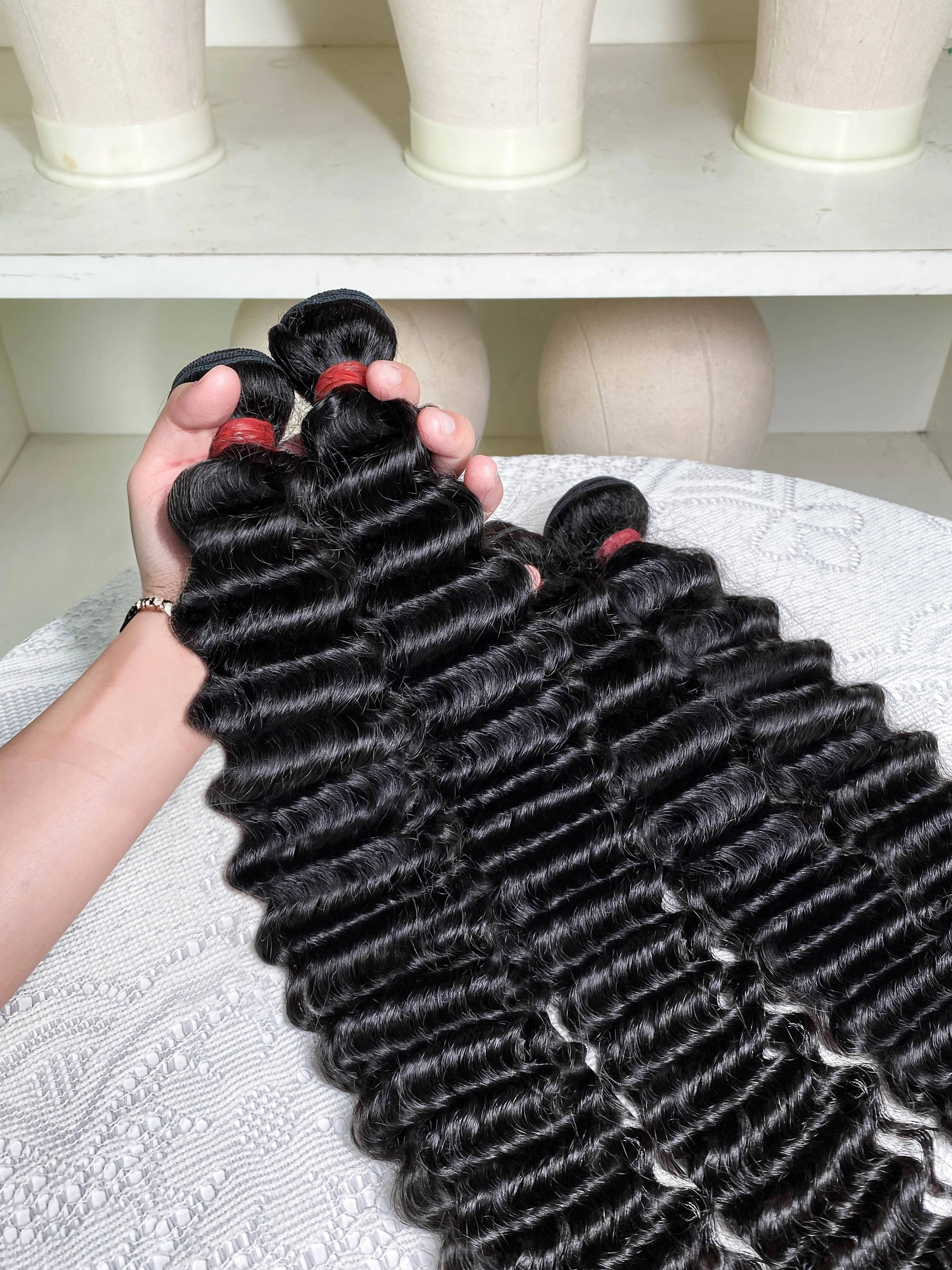 موسيلي حزم الشعر البشري المجعد 30 32 بوصة ريمي غير المجهزة الخام عذراء 100% شعر الإنسان موجة المياه ملحقات 3 4 5 صفقة حزم #1