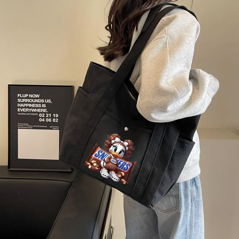 

Disney Daisy Duck Minnie Mouse Shoulder Bag for Women Handbag Large Capcity Women's Tote Bag Commuting Bags Female Underarm Bag