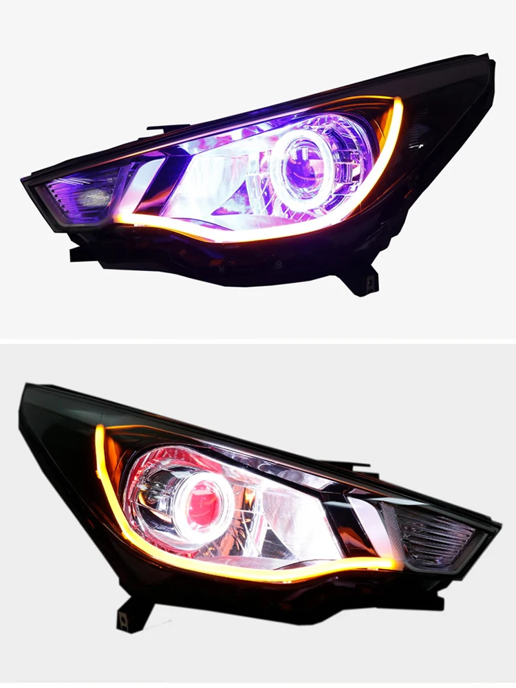 Customized Full LED Headlights For Hyundai Verna 2017-2021 Bi-xenon Projector Lens Front Lamps With DRL view 6