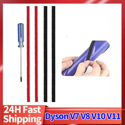 7mm and 4mm Plush Strips Replacment for Dyson V7 V8 V10 V11 V15 Vacuum Cleaner Rolling Brush Strips, with 1 Screwdriver