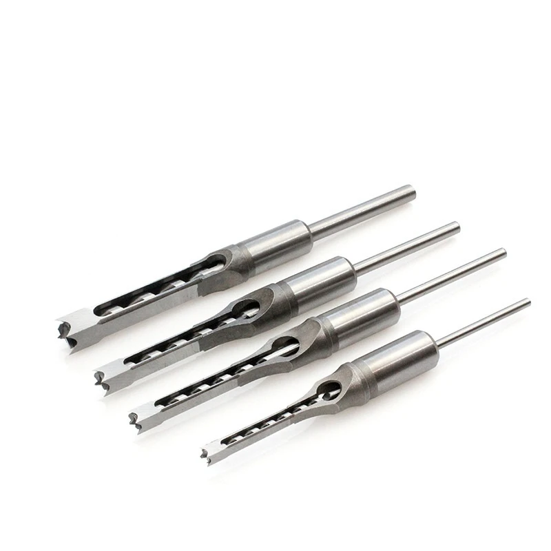 British System Woodworking Square Hole Drill DIY Woodworking Square Hole Tenon Machine Drill Bit Electric Tool Accessories