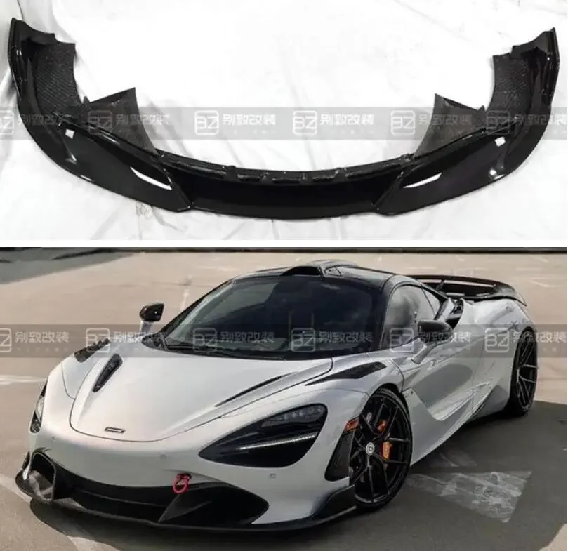 FORGE CARBON FIBER Front Bumper Lip Splitters Cup Flaps Cover For McLaren 720S 2017 2018 2019 2020 2021