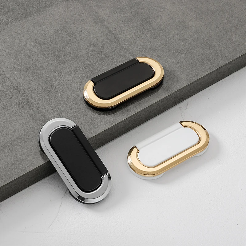 4 PCS Zinc alloy gusset plate concealed handle hidden handle modern simple European style handle