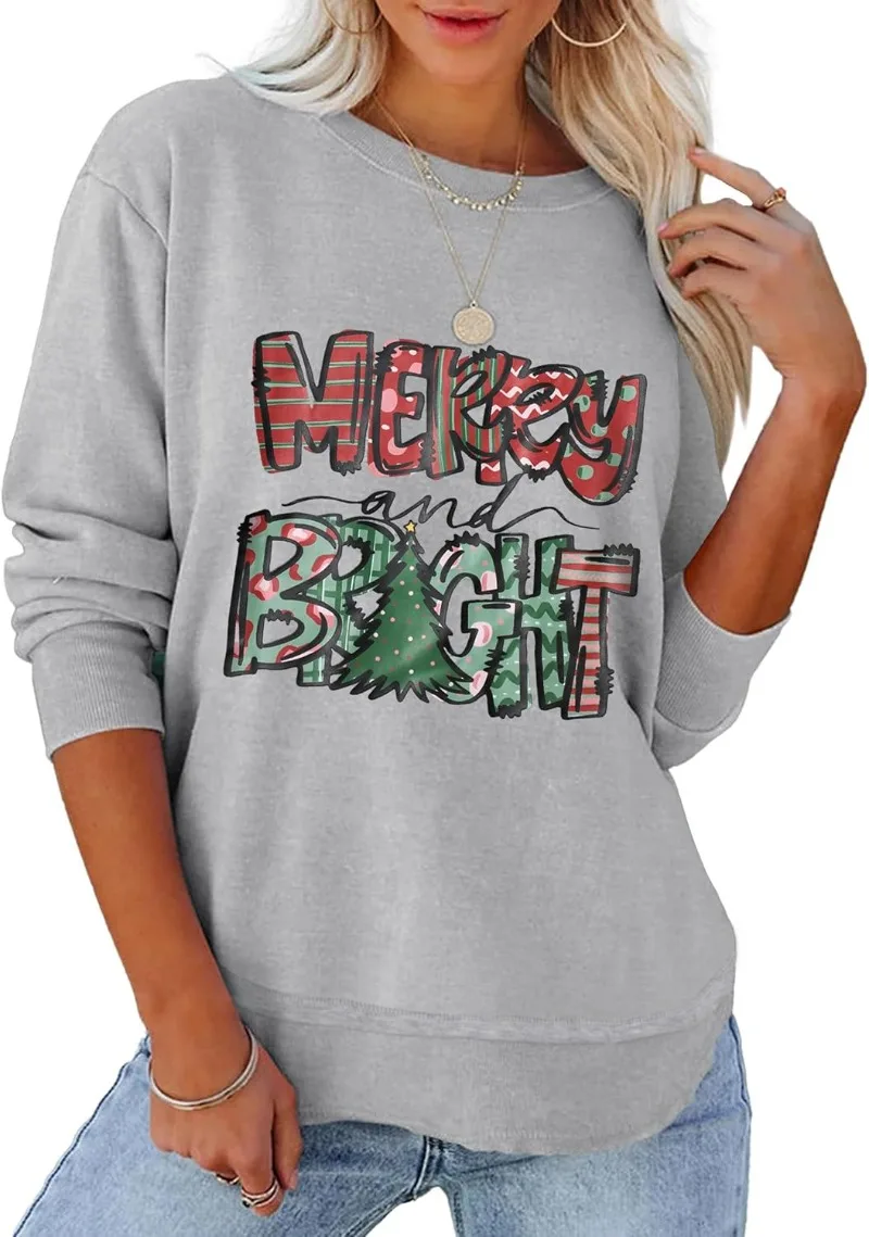 المرأة عيد الميلاد البلوز شجرة عيد الميلاد البلوز هوديس خمر الرجعية المرأة هودي هوديي قميص حراري ملابس شخصية