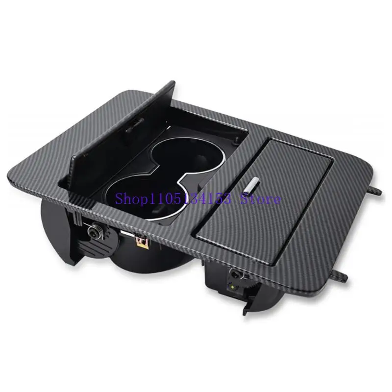 kl23 Two-Cup Cup Storage Insert Replacement Part 23164631, Center Console Insert with Covered Storage Section, ABS Construction