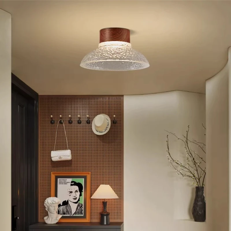 American Ice Crack Acrylic Small Ceiling Lights Medieval Nanyang Style Bar Island Table Dining Table Restaurant LED Hanging Lamp