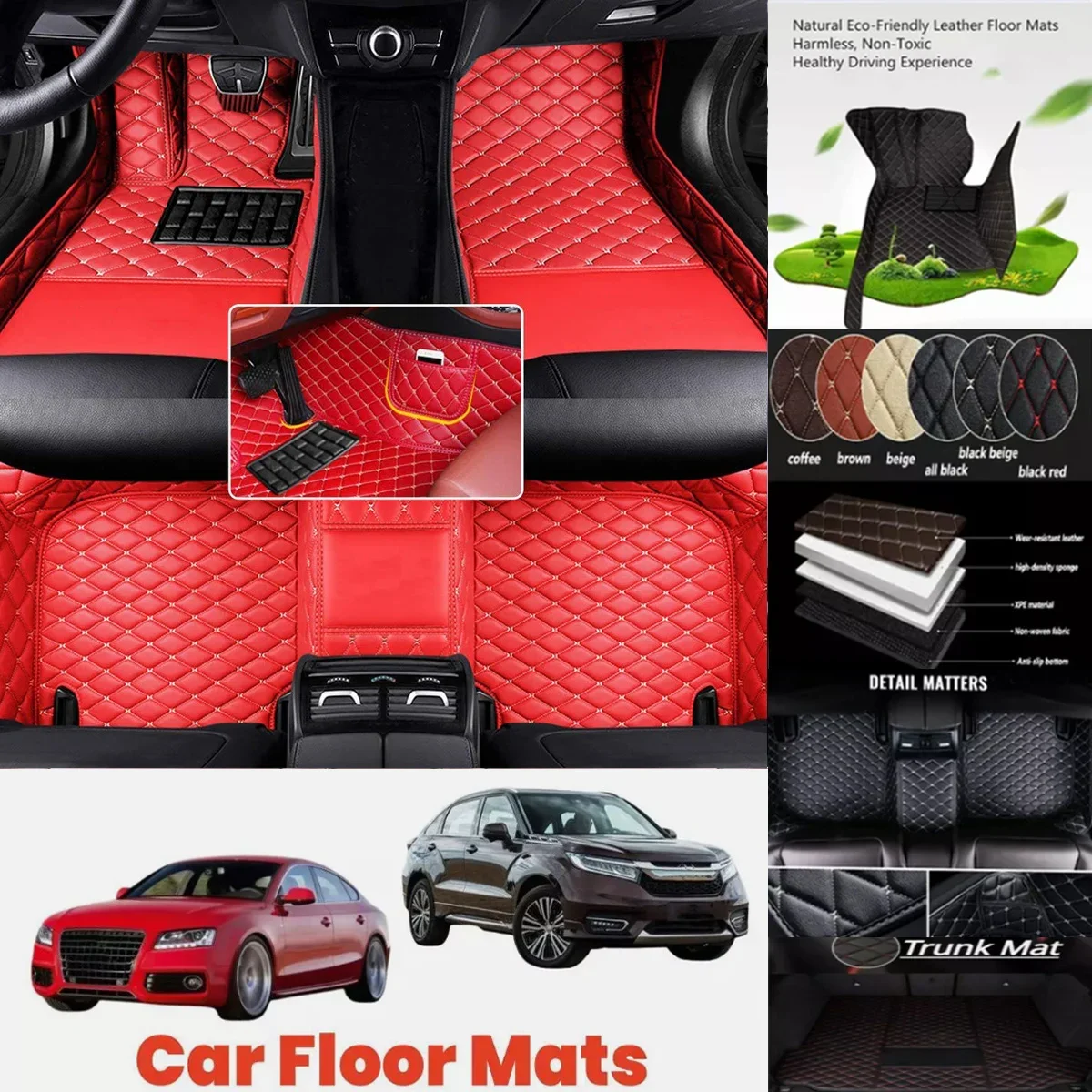 

New Custom Car Floor Mats For Infiniti QX30 Auto Foot Coche Accessories Waterproof Leather Floor Liners