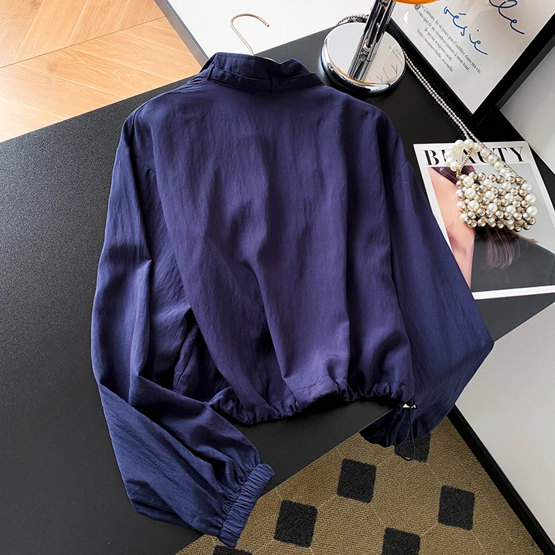 ¡Recomendación de nivel Chao! Versátil ort Svel Jaet Ropa de trabajo para mujer Sle Ropa de abrigo fina Conjunto de dos piezas Material de algodón