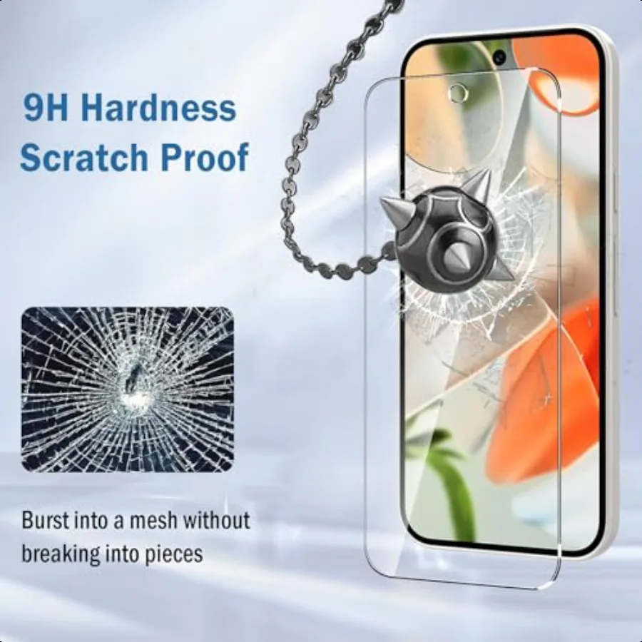 2 Pack Compatible with Google Pixel 9 Screen ProtectorFull Coverage 9H Tempered Glass Film HD Clear Scratch Resistant BubbleFre