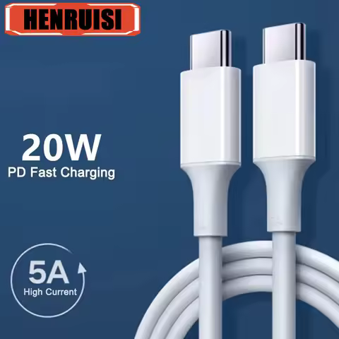 PD 20W 5A Fast Charging Wire USB C To USB C Cable USB Type C Cable For Samsung S22Huawei Xiaomi 12 11 Mobile Phones Charger Cord