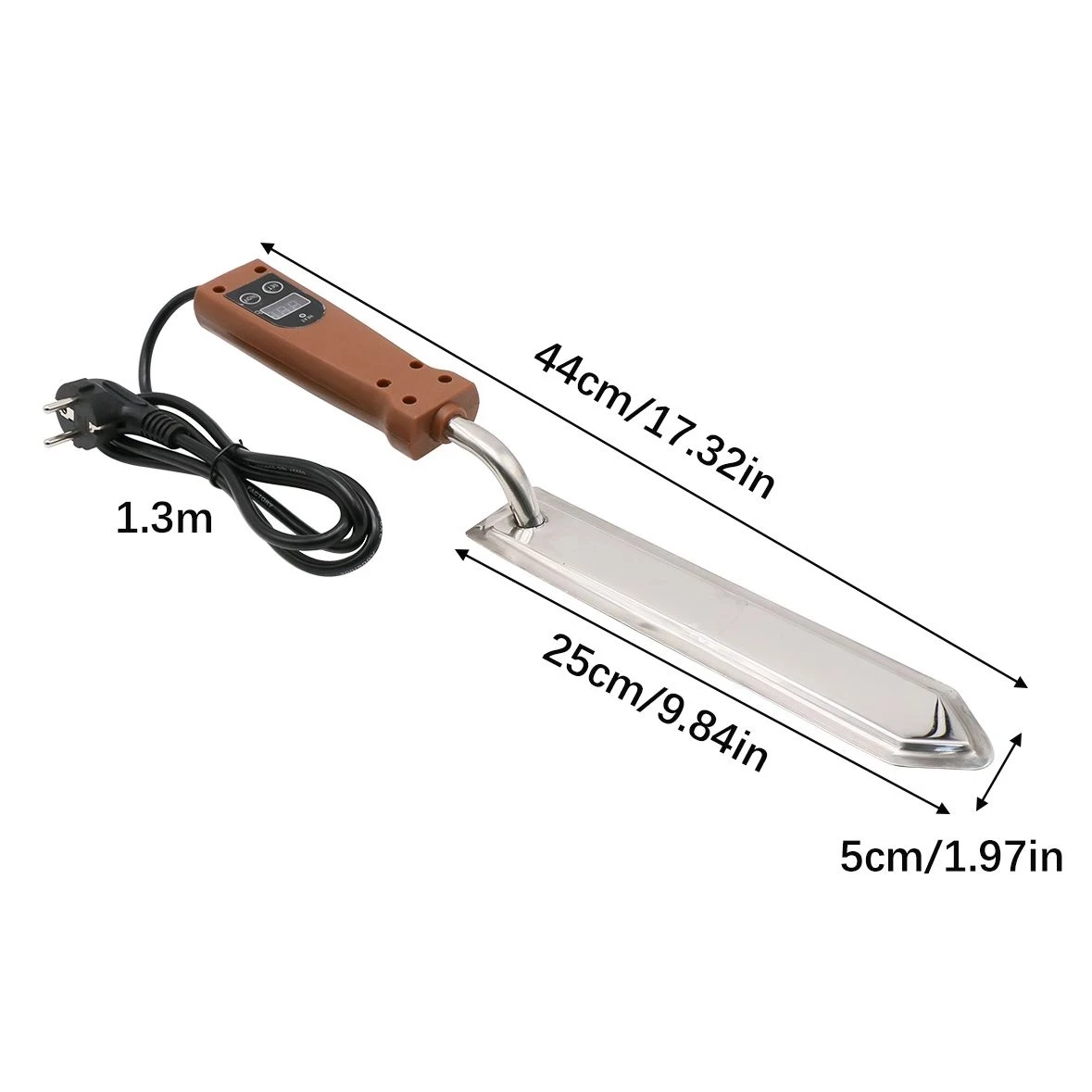 1 pçs controle de temperatura faca de mel de corte elétrico 220v 140-160 graus celsius aquecimento rápido extrator de mel ferramenta de mel