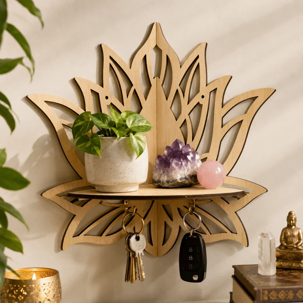 Multipurpose Hollowed Out Butterfly Shaped Shelf Artistic Wall-Mounted Display Shelf Home Decor Flower Wall Shelf Home Decor