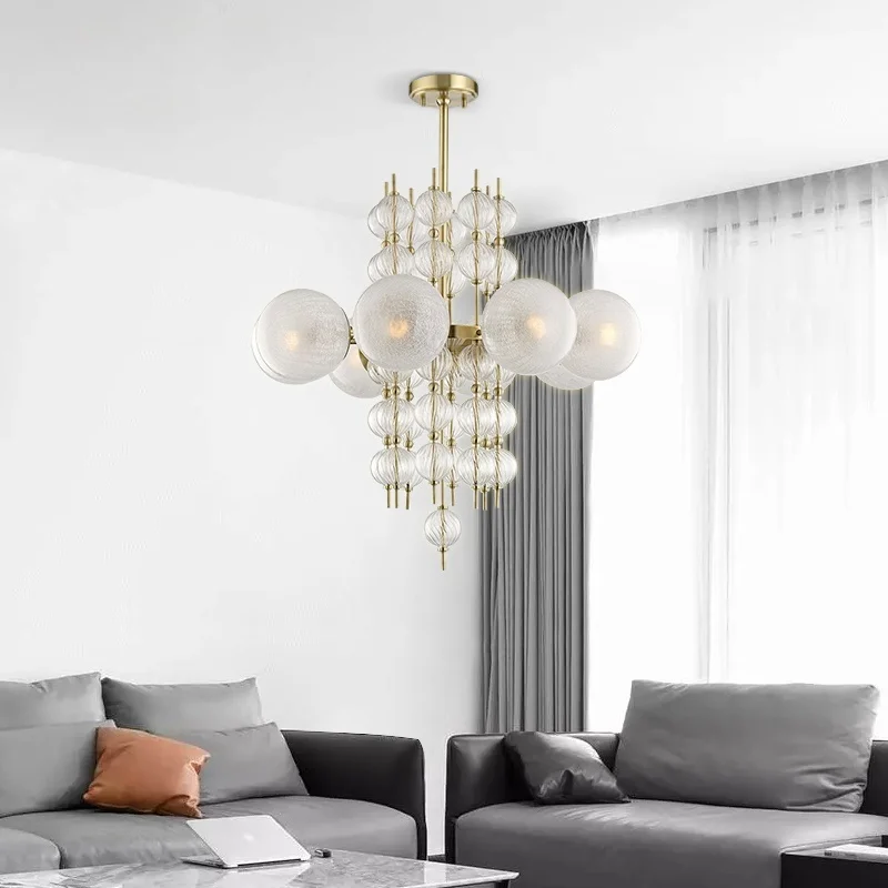 Postmodern Nordic Glass Chandelier Personalized Creative Design for Living Room Dining Room Model Room Craftsmanship Deco