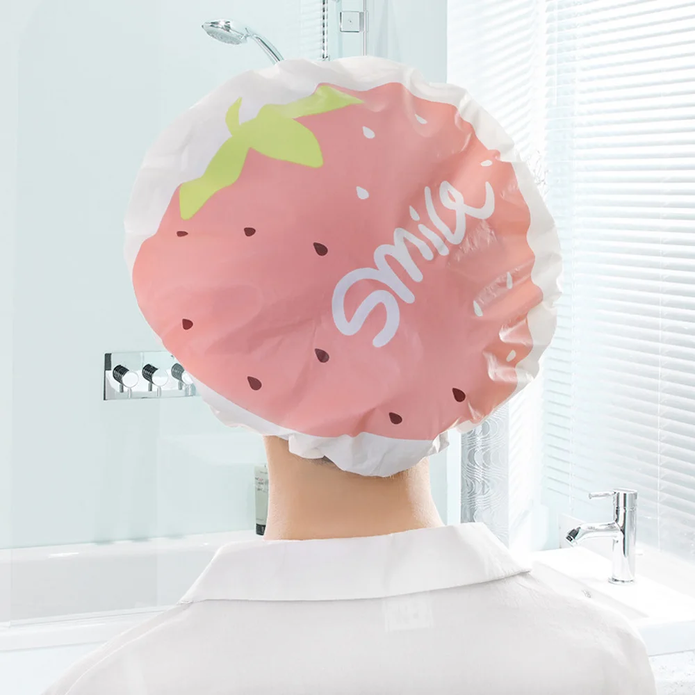 Bashroom Shower Waterproof Cap Thicken Elastic Bath Hat Bathing Cap for Women Hair Salon Bashroom Supplies Women Shower Caps