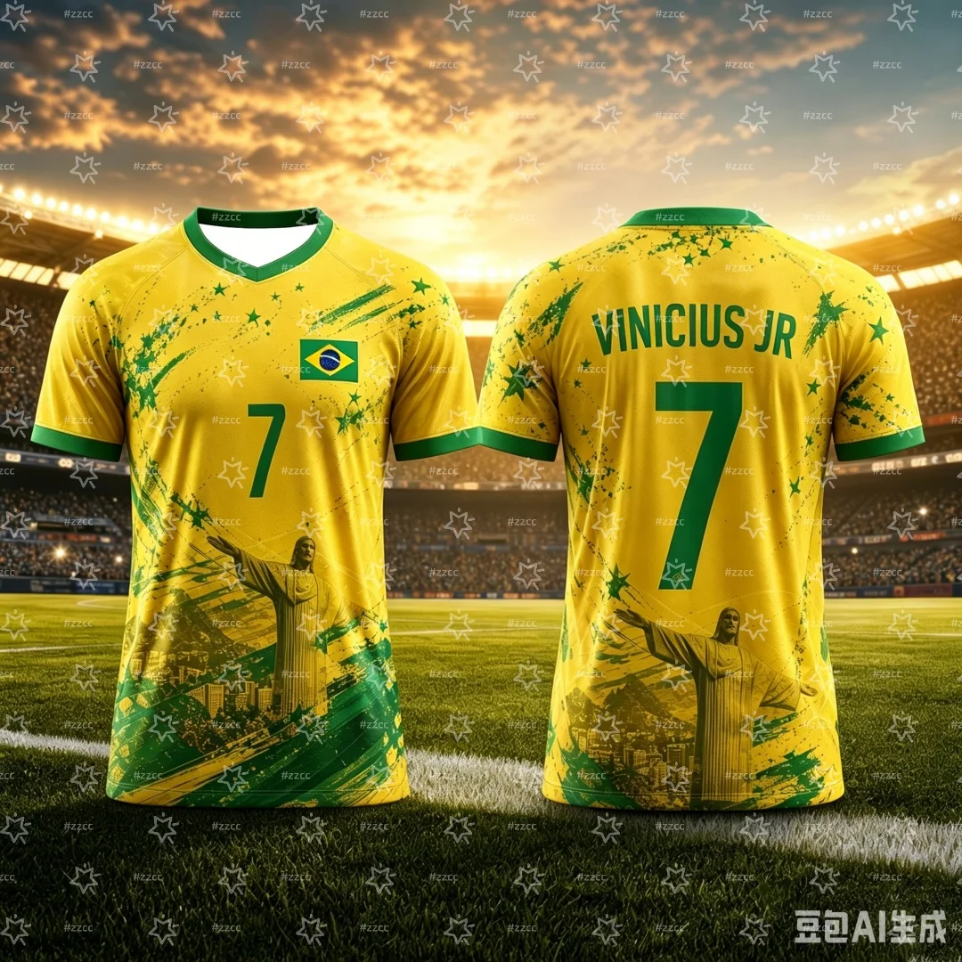 2026 Brazil Neymar Fan Commemorative Football Shirt family Soccer Jersey Summer Sports  Men's T-Shirt Kid's Woman's Clothing ﻿