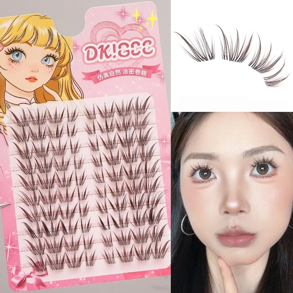 Manga Feeling Eyelash Extensions Deep Brown Foxes Style Lashes 10 Rows C Curl 9-13mm Eyelashes Segmented Natural Fluffy Lash