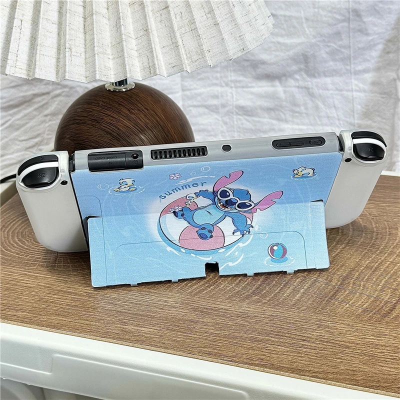 디즈니 스티치 소프트 TPU 스킨 보호 케이스 Nintendo Switch NS Oled Joy-Con 컨트롤러 보호 백 하우징 쉘 커버