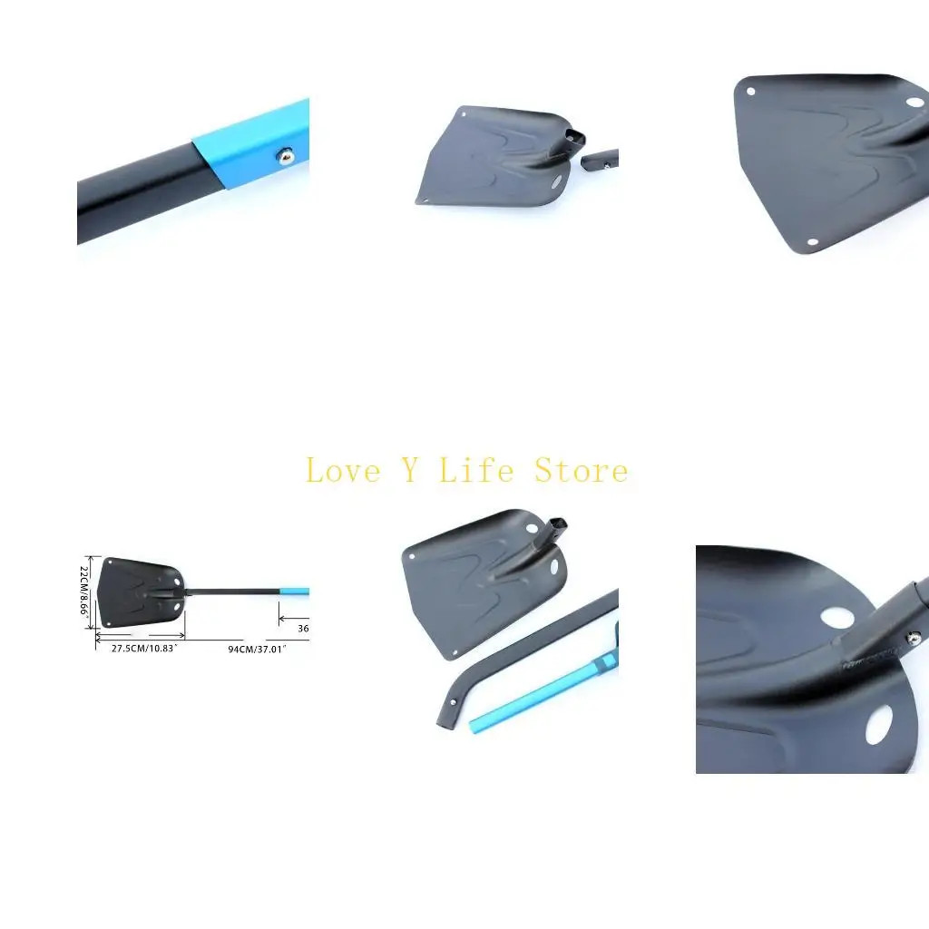 

L74C Алюминиевая сплава Складная лопата снежной лопаты для автомобильного автомобильного транспортного средства в походы по