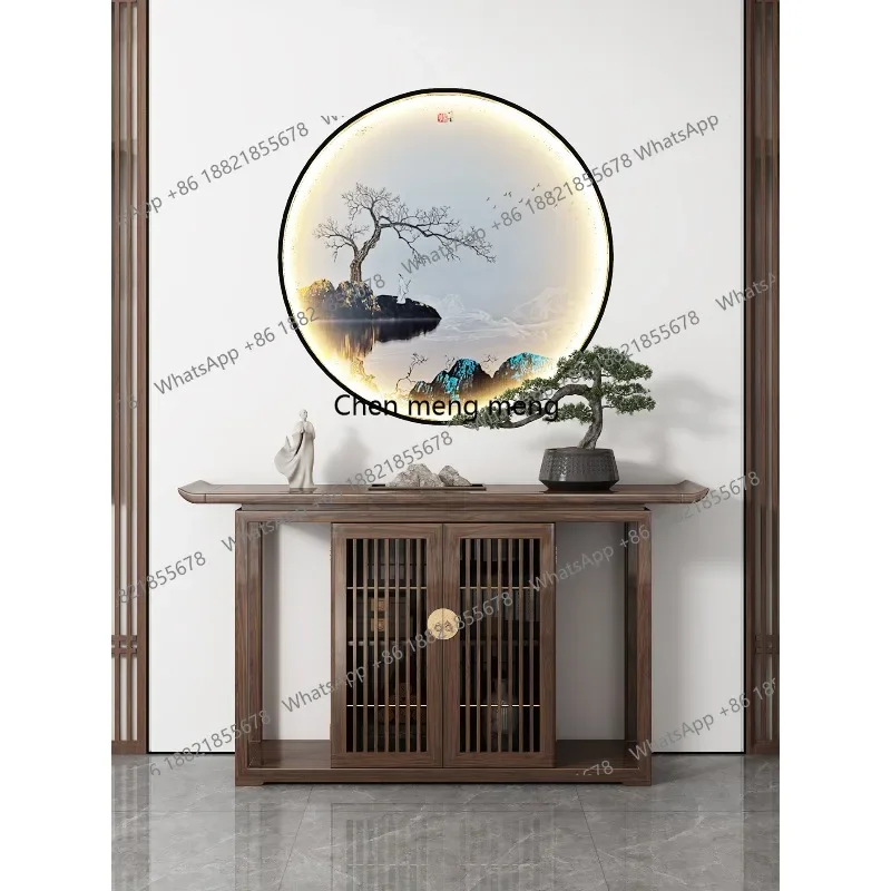 

X Living room strip case table against the wall light luxury entrance table solid wood entrance cabinet