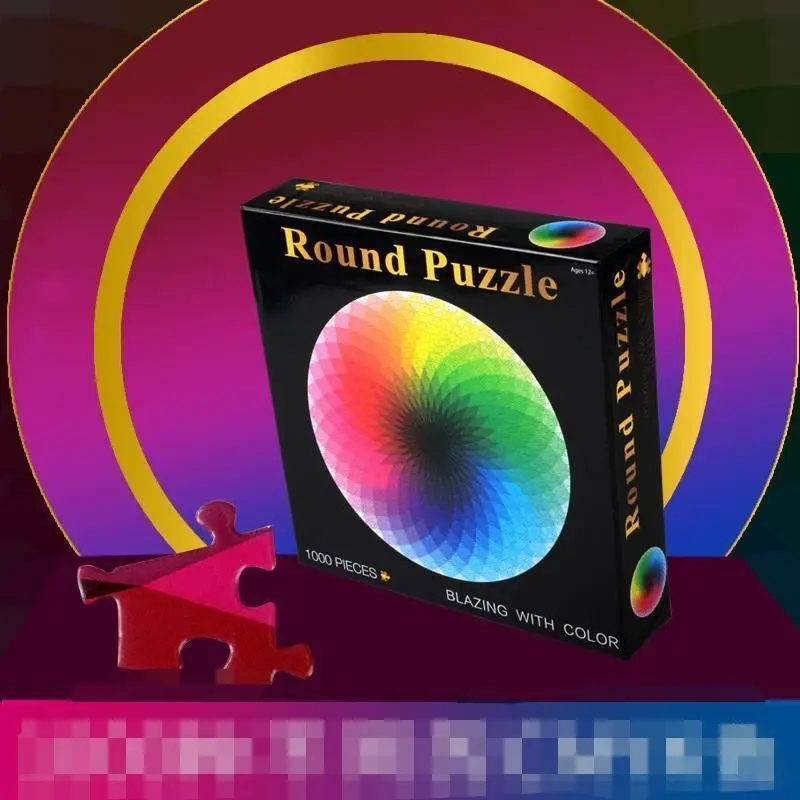 

1000-piece puzzle gift, stress-relieving and educational puzzle toy, high-difficulty thousand-color rainbow gradient