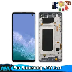 NEW TFT LCD For SAMSUNG Galaxy S10 G973F/DS G973/U SM-G973 Display Touch Screen Digitizer Replacement Service Pack With Frame