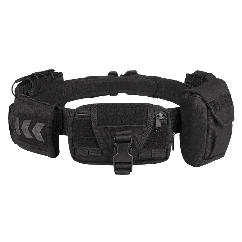 6 in 1 Tactical Waist Bag Tactical Belt with Pouches Hunting Unloading Belt with Pouches Hunting Equipment Wallet Waterproof