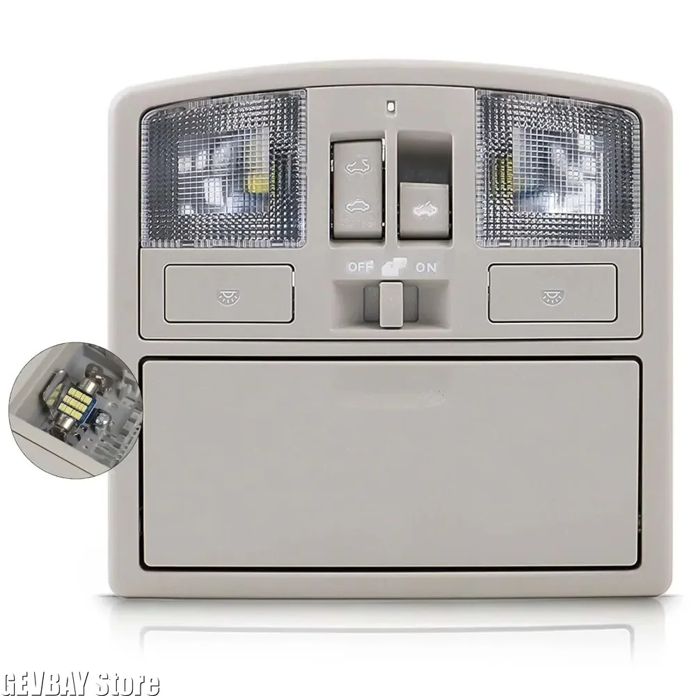 For Mazda 3 2010-2013 LED Overhead Console Dome Light with Sunroof Switch Replace BBM6-69-970B-75 BCN8-69-970B-75