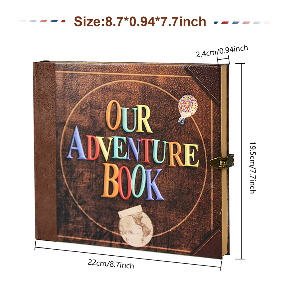 146 Page Scrapbook Our Adventure Book Retro Kraft Album DIY