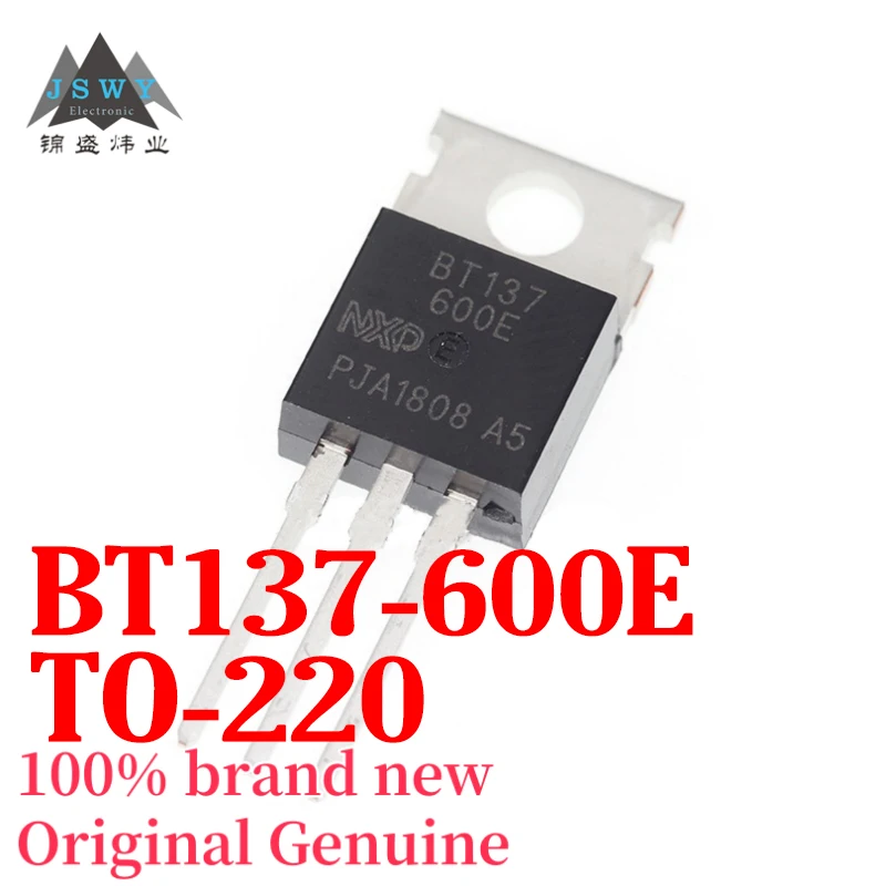 (10/50 قطعة) BT137-600E بالشاشة الحريرية BT137600E TO-220 ثنائي الاتجاه الثايرستور IC ، منتج أصلي جديد تمامًا ، شحن مجاني